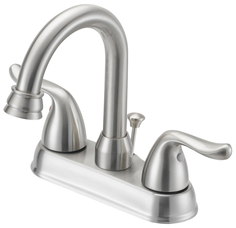 Boston Harbor TQ-5111080NP Lavatory Faucet, 1.2 gpm, 2-Handle, 3-Faucet Hole, Metal/Plastic, Brushed Nickel