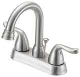 Boston Harbor TQ-5111080NP Lavatory Faucet, 1.2 gpm, 2-Handle, 3-Faucet Hole, Metal/Plastic, Brushed Nickel