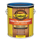 Cabot Semi-Transparent Low VOC Semi-Transparent Tintable Neutral Base Stain and Sealer 1 gal, Pack of 4