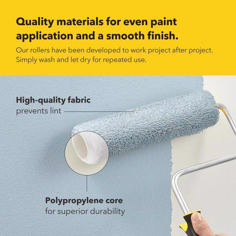 Purdy White Dove Woven Fabric 6.5 in. W X 3/8 in. Jumbo Mini Paint Roller Cover 2 pk