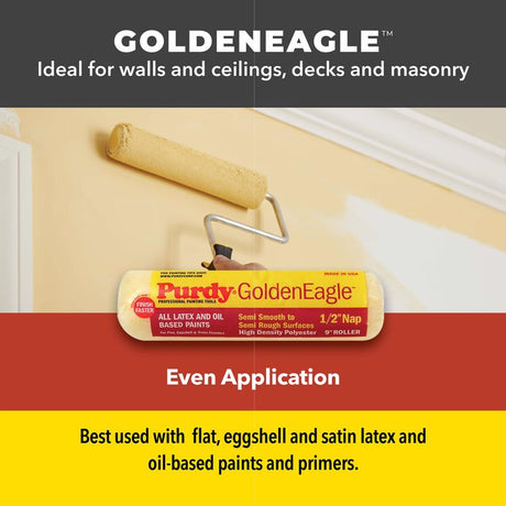 Purdy GoldenEagle Polyester 6.5 in. W X 1/2 in. Jumbo Mini Paint Roller Cover 2 pk