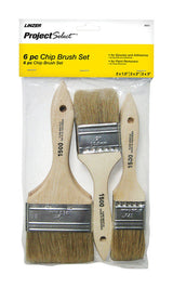 Linzer Project Select Assorted in. Flat Chip Brush, Pack of 12