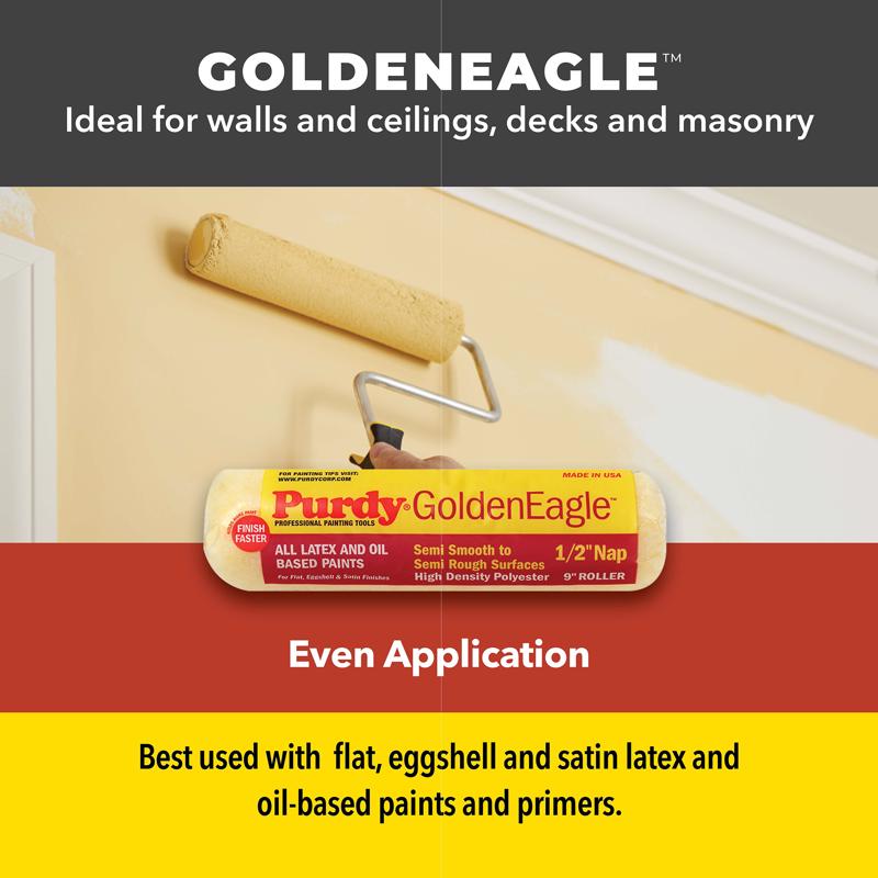 Purdy GoldenEagle Polyester 6-1/2 in. W X 3/4 in. Jumbo Mini Paint Roller Cover 2 pk