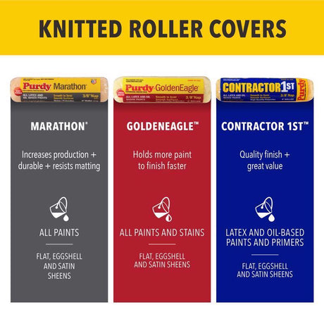 Purdy GoldenEagle Polyester 6-1/2 in. W X 3/4 in. Jumbo Mini Paint Roller Cover 2 pk