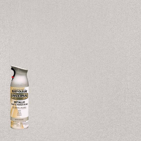 Rust-Oleum Universal Metallic Satin Nickel Metallic Spray Paint 11 oz, Pack of 6