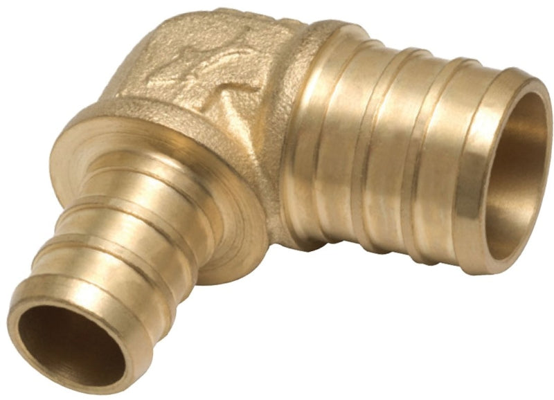 SharkBite UC274LFA Reducing Pipe Elbow, 1/2 x 3/4 in, Barb, 90 deg Angle, 200 psi Pressure