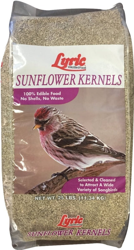 Lyric 26-47284 Bird Seed, Sunflower Kernel, 25 lb Bag