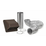 Lambro 1375B Wall Hood Vent Kit, Plastic, Brown