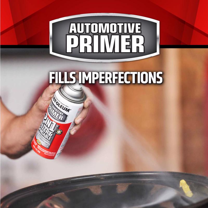 Rust-Oleum Stops Rust Flat/Matte Gray Automotive 2-in-1 Filler & Sandable Primer Spray 12 oz