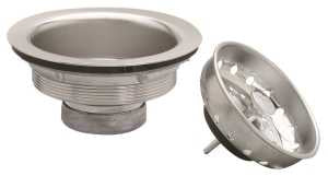 Plumb Pak PP8PC Basket Strainer with Fixed Stick Post, Stainless Steel, Chrome-Plated