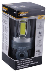 PowerZone 63992 Portable Lantern, D Battery, D Battery, LED Lamp, 1250 Lumens, 25 m Beam Distance, 40 hrs Run Time