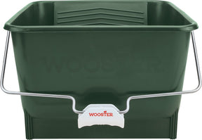 Wooster 8616 Paint Roller Bucket, 4 gal Capacity, Polypropylene, Green, Comfort Grip Handle