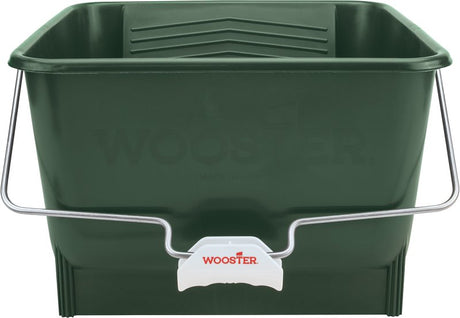 Wooster 8616 Paint Roller Bucket, 4 gal Capacity, Polypropylene, Green, Comfort Grip Handle