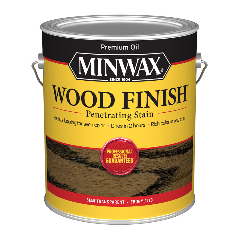 Minwax 710130000 Wood Stain, Ebony, Liquid, 1 gal, Can, Pack of 2