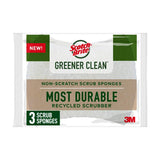 Scotch-Brite Greener Clean Non-Scratch Scrubber Sponge For Multi-Purpose 4.5 in. L 3 pk, Pack of 8