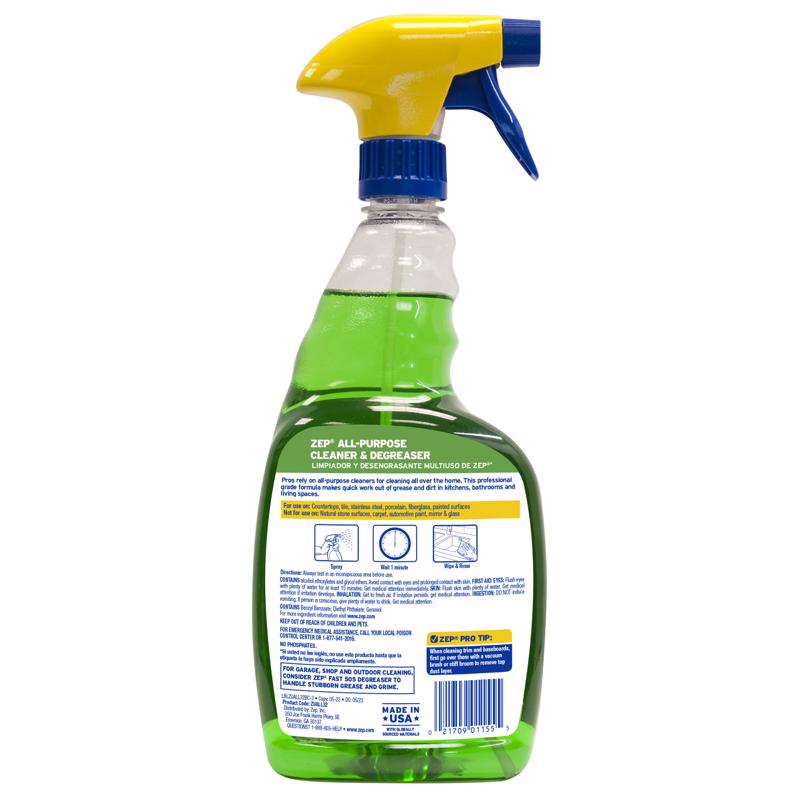 Zep Pleasant Scent Cleaner and Degreaser 32 oz Liquid, Pack of 12