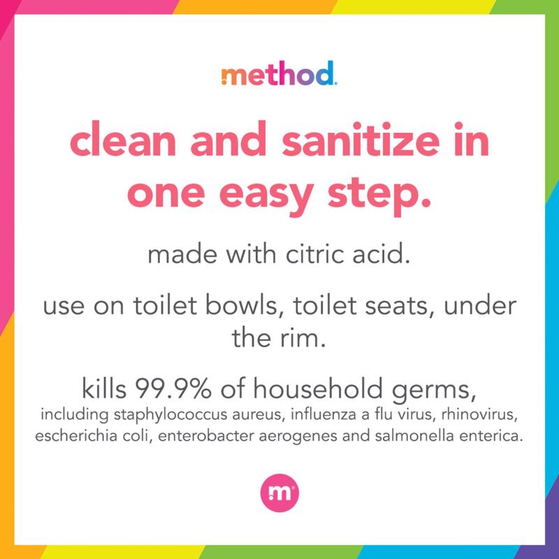 Method Spearmint Scent Antibacterial Toilet Bowl Cleaner 24 oz Liquid, Pack of 6