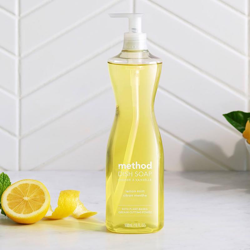 Method Lemon Method Lemon Mint Scent Liquid Dish Soap 18 oz 1 pk, Pack of 6 ...