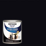Rust-Oleum Painters Touch Ultra Cover Flat Black Water-Based Paint Exterior and Interior 1 qt, Pack of 2