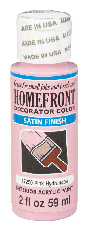Homefront Satin Pink Hydrangea Hobby Paint 2 oz, Pack of 3