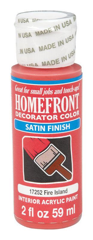 Homefront Satin Fire Island Hobby Paint 2 oz, Pack of 3
