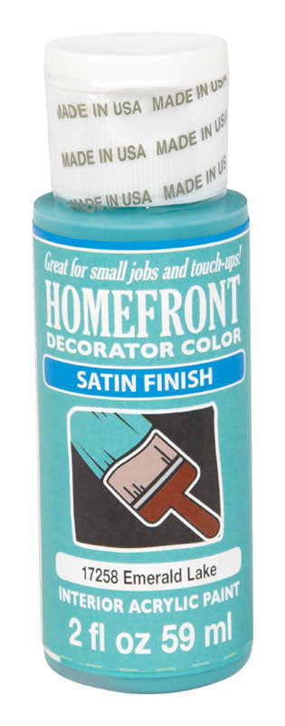 Homefront Satin Emerald Lake Hobby Paint 2 oz, Pack of 3