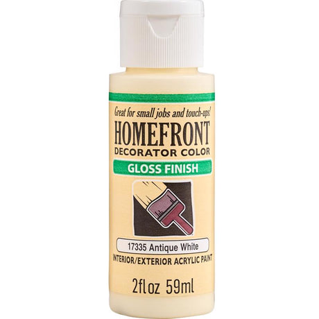 Homefront Gloss Antique White Hobby Paint 2 oz, Pack of 3