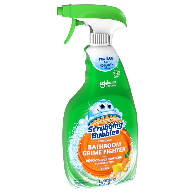 Scrubbing Bubbles Citrus Scent Bathroom Cleaner 32 oz Spray, Pack of 8