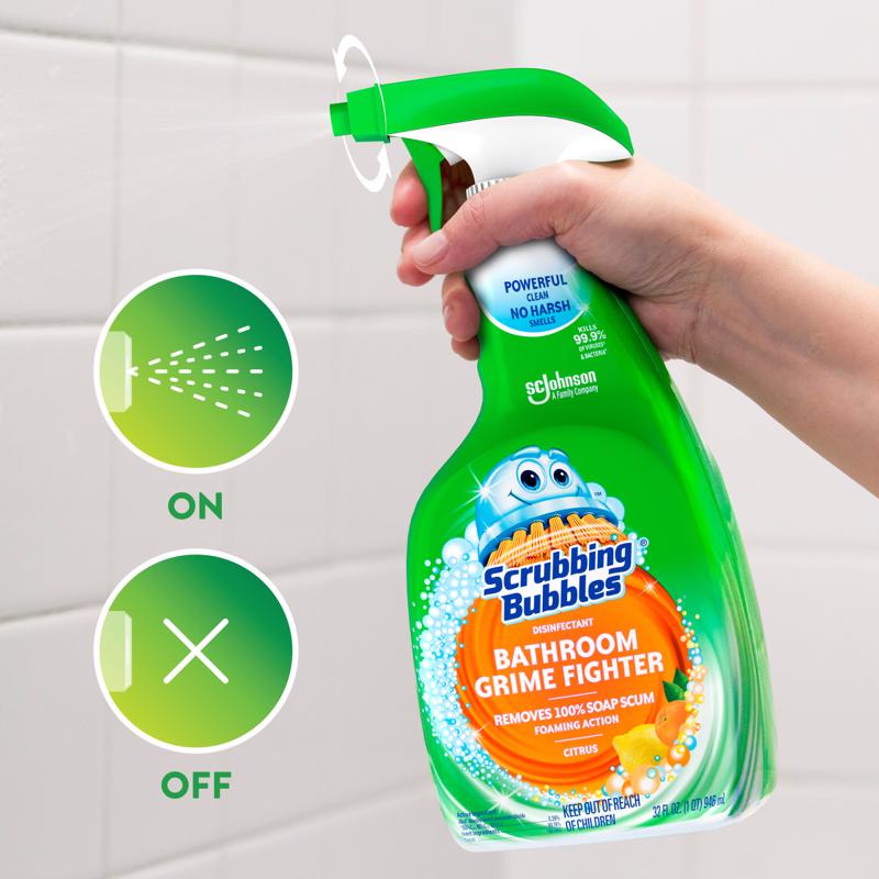 Scrubbing Bubbles Citrus Scent Bathroom Cleaner 32 oz Spray, Pack of 8