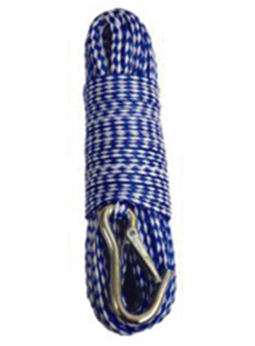 Attwood 1/4 x 100' Hollow Braid Polypropylene Anchor Line Blue/White