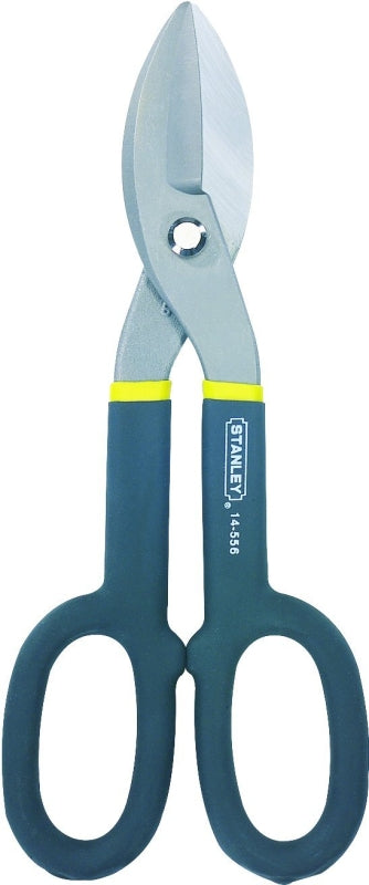 STANLEY FMHT73571/14-556 Tinner Snip, 10 in OAL, 2 in L Cut, Straight Cut, Steel Blade, Black/Yellow Handle