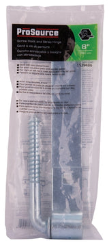 ProSource LR-088PS Hook/Strap Hinge, 7-3/4 in W Frame Leaf, 1-1/4 in H Frame Leaf, 4 mm Thick Leaf, Steel, Zinc