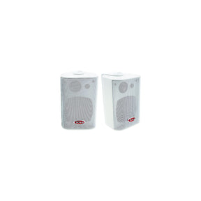 Boss Audio MR43W 4" 3-Way Enclosed System Speakers, White, Pr.