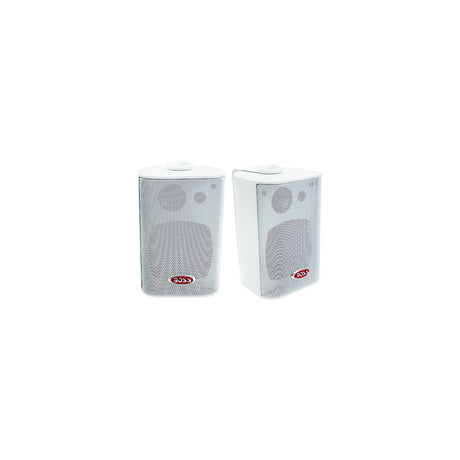 Boss Audio MR43W 4" 3-Way Enclosed System Speakers, White, Pr.