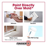 Zinsser White Water-Based Acrylic Mold Killing Primer 1 qt, Pack of 4