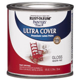 Rust-Oleum Painters Touch Apple Red Water-Based Ultra Cover Paint Exterior and Interior 8 oz, Pack of 6