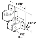 Prime-Line R 7218 Guide Twin Roller Assembly, 15/16 in Dia, Nylon/Polyethylene, White