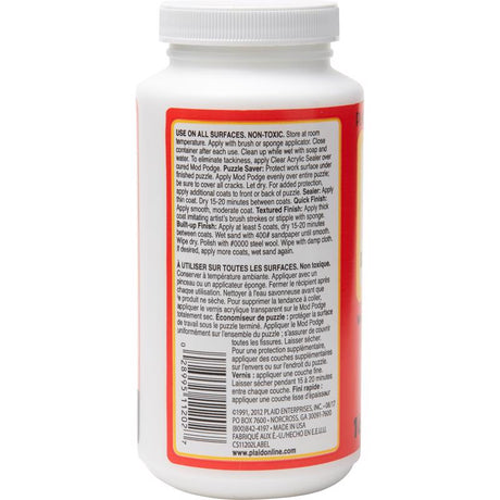 Plaid Mod Podge High Strength Glue White Gloss Adhesive Kit 16 oz, Pack of 12