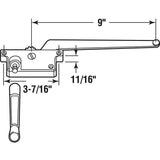 Prime-Line H 3914 Window Operator, For: Older Wood Framed Windows, Left, Diecast Bronze