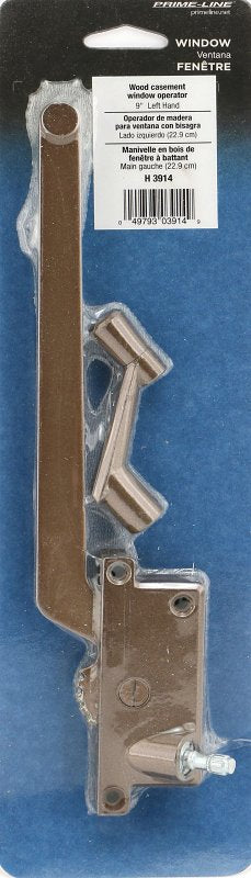 Prime-Line H 3914 Window Operator, For: Older Wood Framed Windows, Left, Diecast Bronze