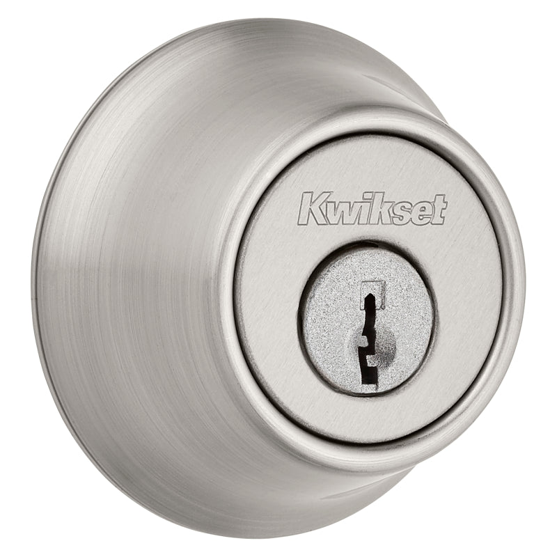 Kwikset 660 Series 66515CPK6 Deadbolt, 3 Grade, Keyed Alike Key, Steel, Satin Nickel, 2-3/8 x 2-3/4 in Backset