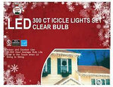 Hometown Holidays 06308 Icicle Light Set, 24 W, 300-Lamp, LED Lamp, Warm White Light, 5000 hr Average Life, 30.1 ft L