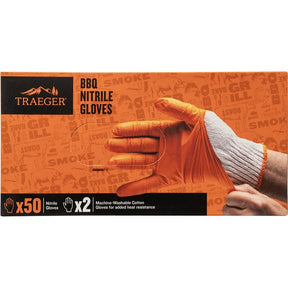 Traeger BAC824 BBG Gloves Kit, Cotton/Nitrile, Orange