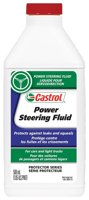 Castrol 00789-47 Power Steering Fluid, 500 mL, Pack of 12