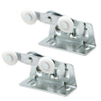 Prime-Line N 6530 Door Roller, 7/8 in Dia Roller, 1/4 in W Roller, Nylon/Steel, Silver, 2-Roller, 75 lb, Top Mounting