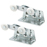 Prime-Line N 6530 Door Roller, 7/8 in Dia Roller, 1/4 in W Roller, Nylon/Steel, Silver, 2-Roller, 75 lb, Top Mounting
