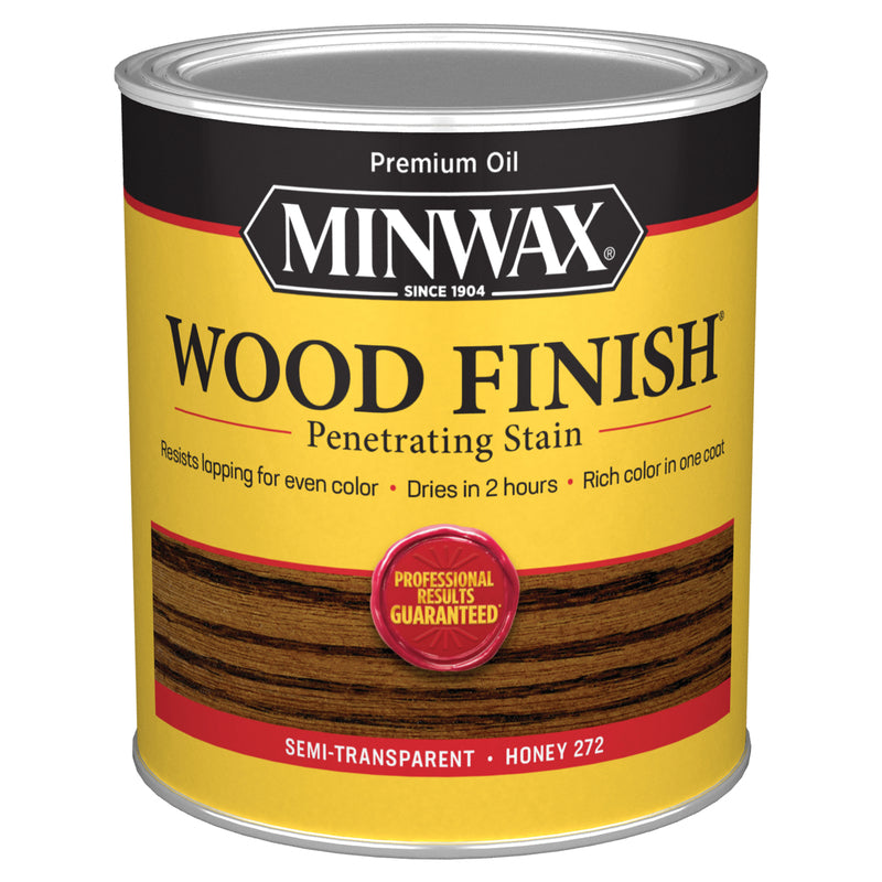 Minwax Wood Finish Semi-Transparent Honey Oil-Based Penetrating Wood Stain 1 qt
