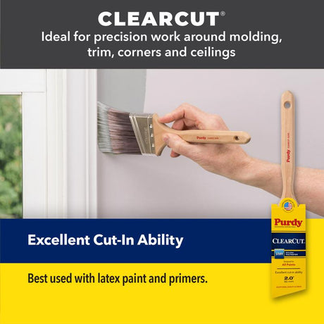 Purdy Clearcut Glide 3 in. Stiff Angle Trim Paint Brush