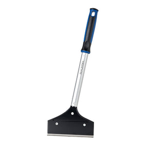 Mr. BAR-B-Q 08803RZ Griddle Scraper, 15-1/2 in L Brush, 5.6 in W Brush, Stainless Steel Bristle, Plastic Handle