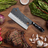 Mr. BAR-B-Q 40010Y Griller's Cleaver Knife, HCS Blade, Wood Handle, 17.7 in OAL